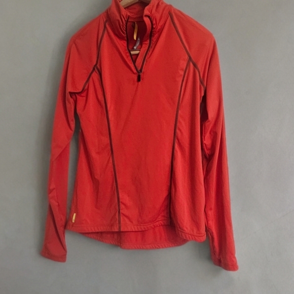 Lole‎ Vibrant Orange Quarter-Zip Top - Picture 1 of 8